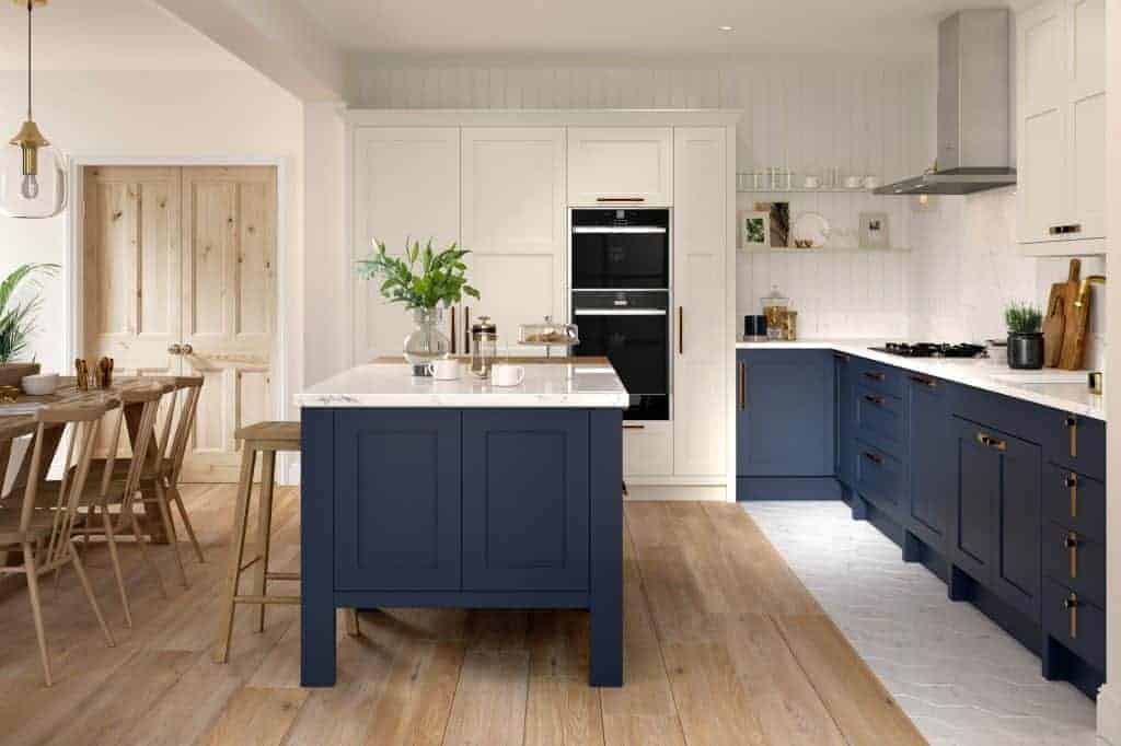 Fully fitted kitchen, Hunton Harforth Blue